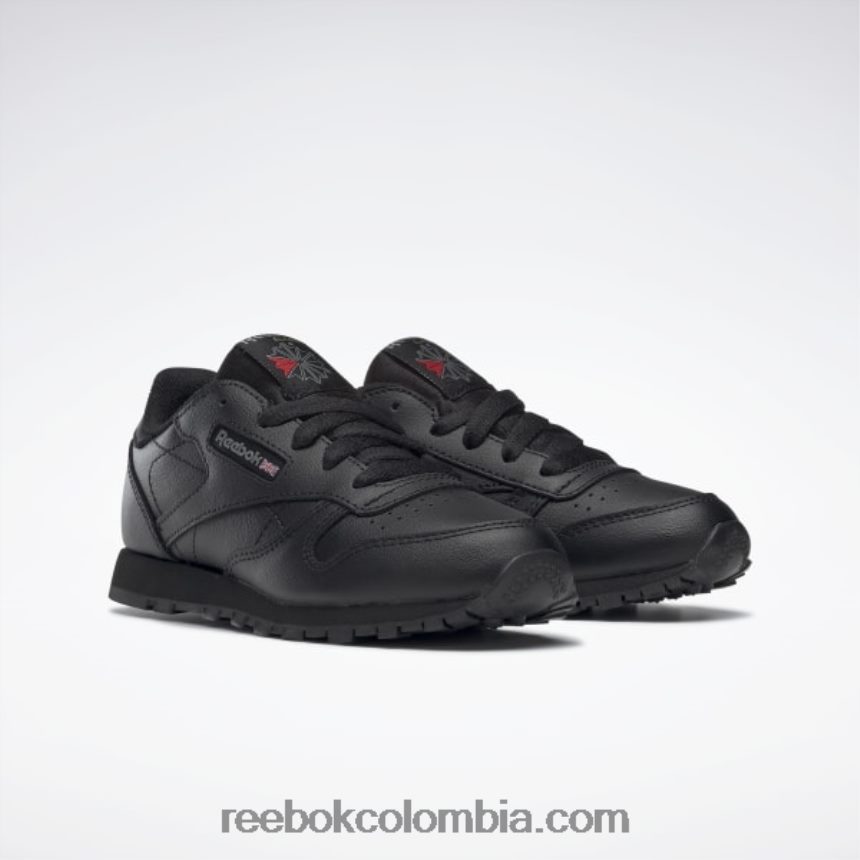 niños negro zapatos clásicos de cuero - preescolar Reebok D260LP1447