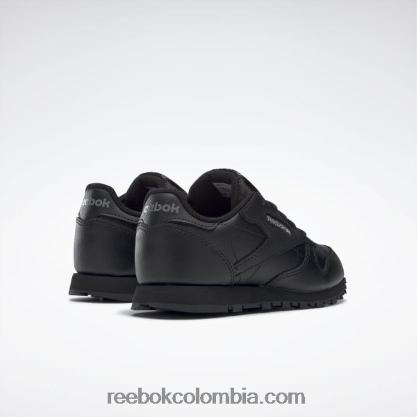 niños negro zapatos clásicos de cuero - preescolar Reebok D260LP1447