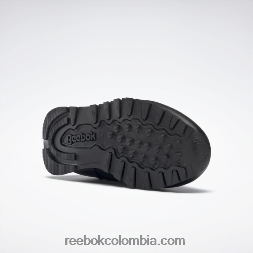niños negro zapatos clásicos de cuero - preescolar Reebok D260LP1447