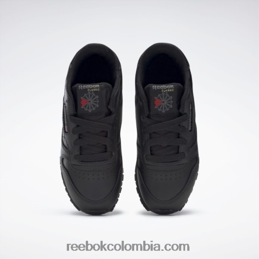niños negro zapatos clásicos de cuero - preescolar Reebok D260LP1447