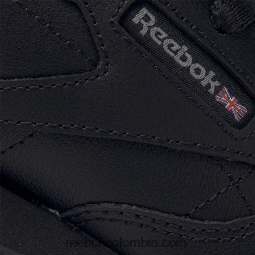 niños negro zapatos clásicos de cuero - preescolar Reebok D260LP1447