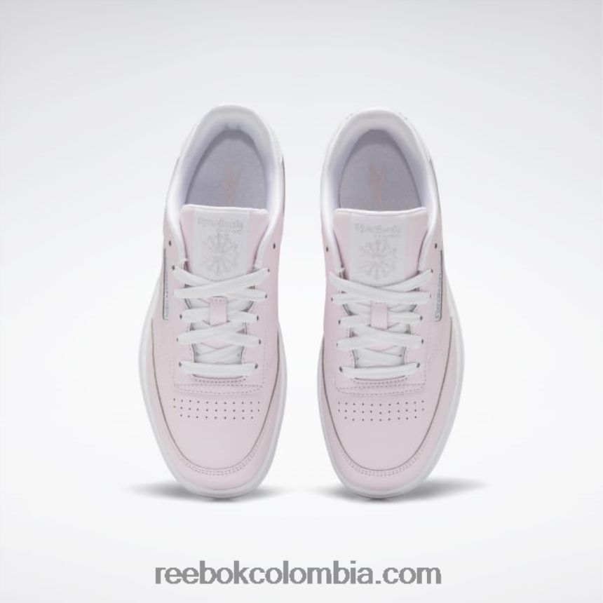 niños porcelana rosa/ftwr blanco/plata met. zapatos dobles club c 85 - escuela primaria Reebok D260LP1442