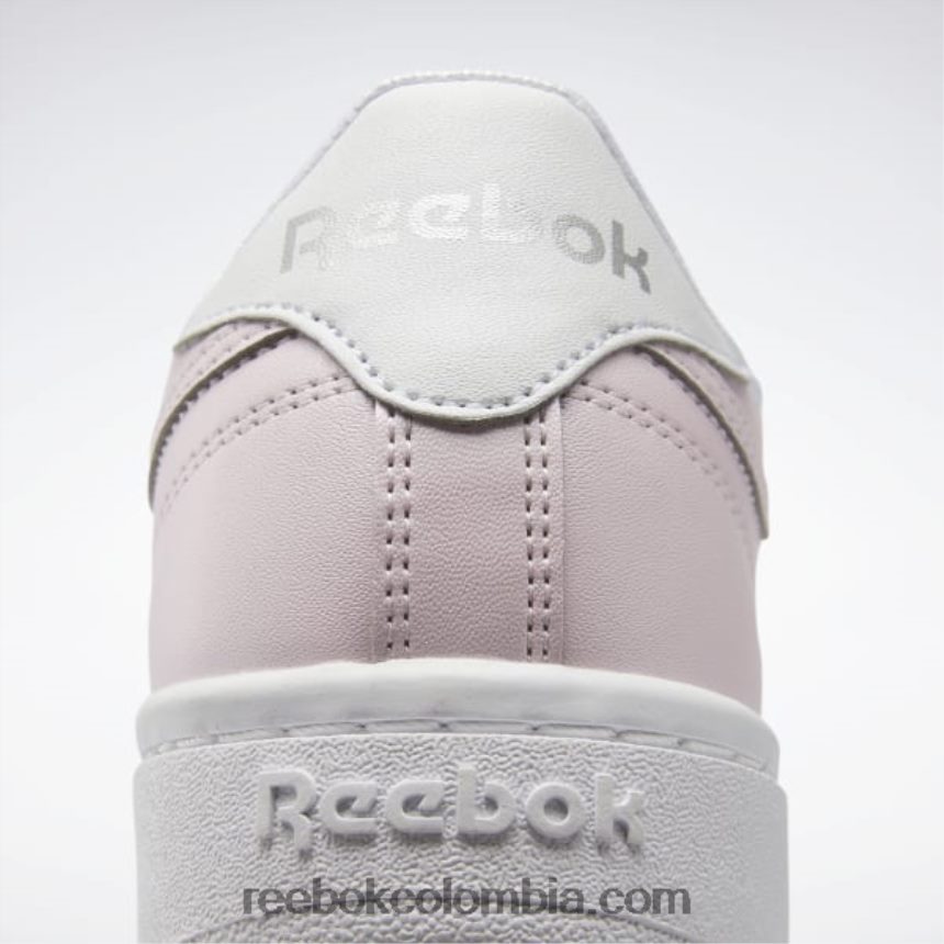 niños porcelana rosa/ftwr blanco/plata met. zapatos dobles club c 85 - escuela primaria Reebok D260LP1442
