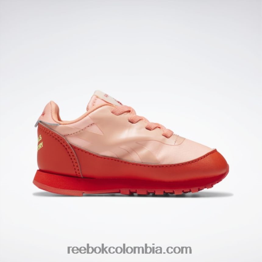 niños rojo corredor/amarillo ácido solar zapatos de cuero clásicos del observatorio de animales - niño pequeño Reebok D260LP1401