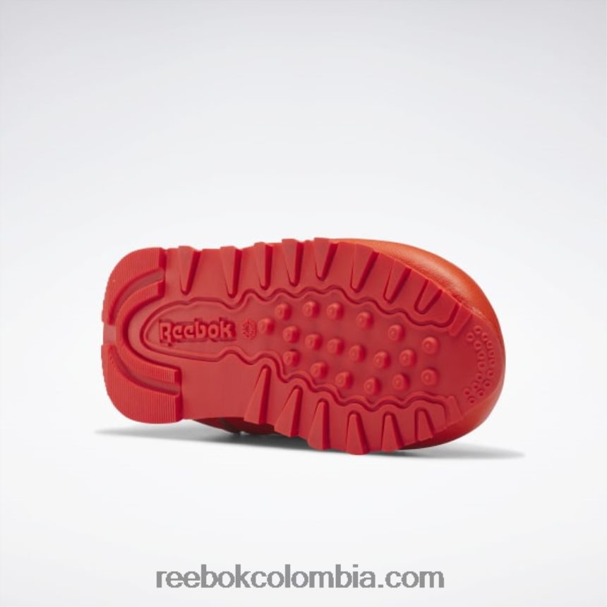 niños rojo corredor/amarillo ácido solar zapatos de cuero clásicos del observatorio de animales - niño pequeño Reebok D260LP1401