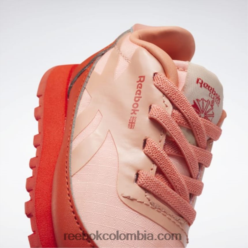 niños rojo corredor/amarillo ácido solar zapatos de cuero clásicos del observatorio de animales - niño pequeño Reebok D260LP1401