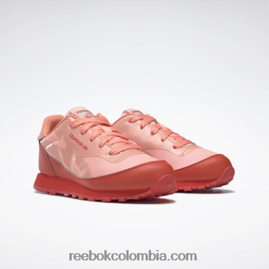 niños rojo corredor/amarillo ácido solar zapatos de cuero clásicos del observatorio de animales - preescolar Reebok D260LP1426
