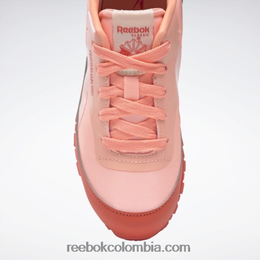niños rojo corredor/amarillo ácido solar zapatos de cuero clásicos del observatorio de animales - preescolar Reebok D260LP1426