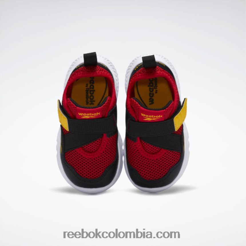 niños rojo vectorial/núcleo negro/siempre amarillo weebok flex sprint - niño pequeño Reebok D260LP1452