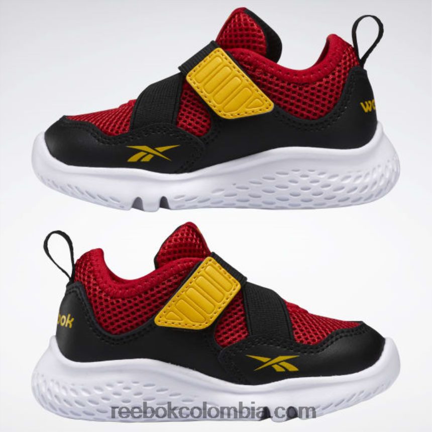 niños rojo vectorial/núcleo negro/siempre amarillo weebok flex sprint - niño pequeño Reebok D260LP1452