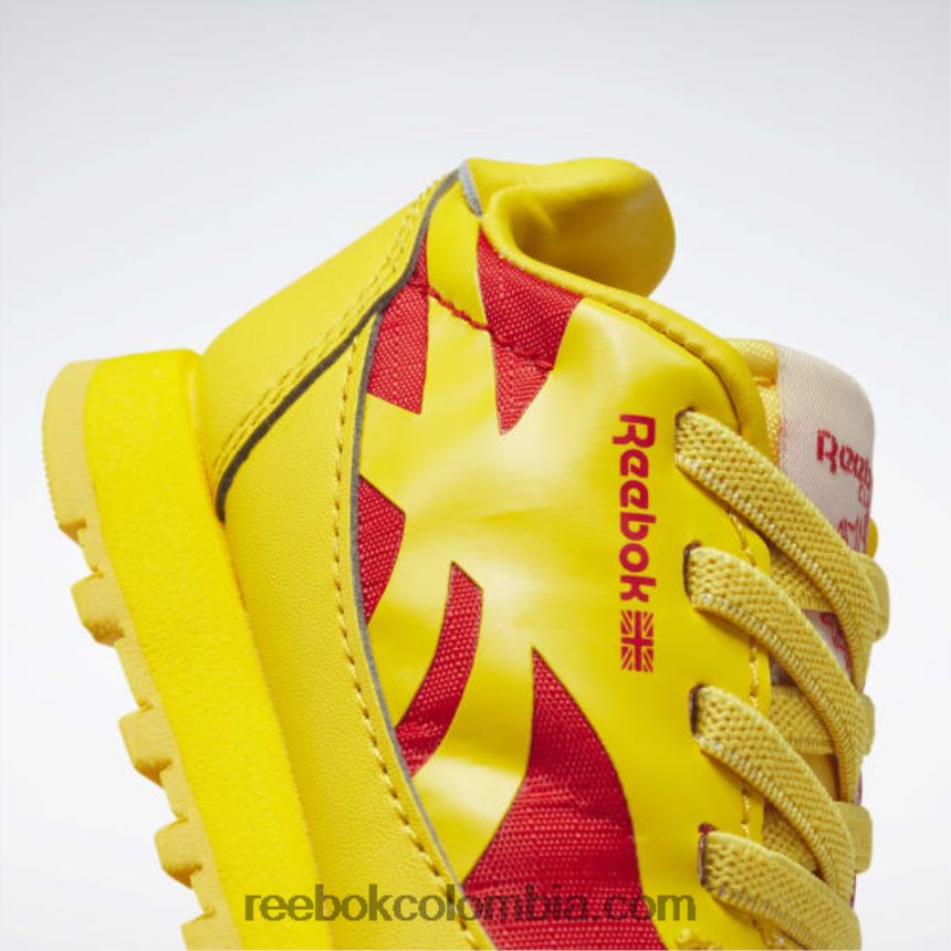 niños siempre amarillo/rojo corredor zapatos de cuero clásicos del observatorio de animales - niño pequeño Reebok D260LP1430