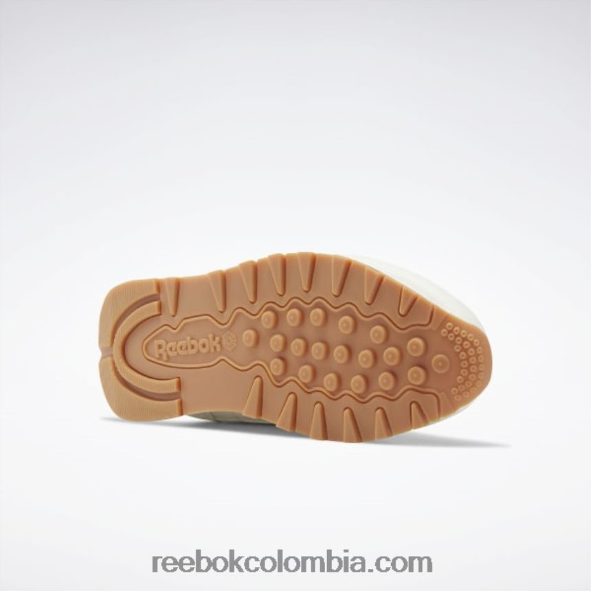 niños tiza/azul acero s23-r zapatos de cuero clásicos - escuela primaria Reebok D260LP1399