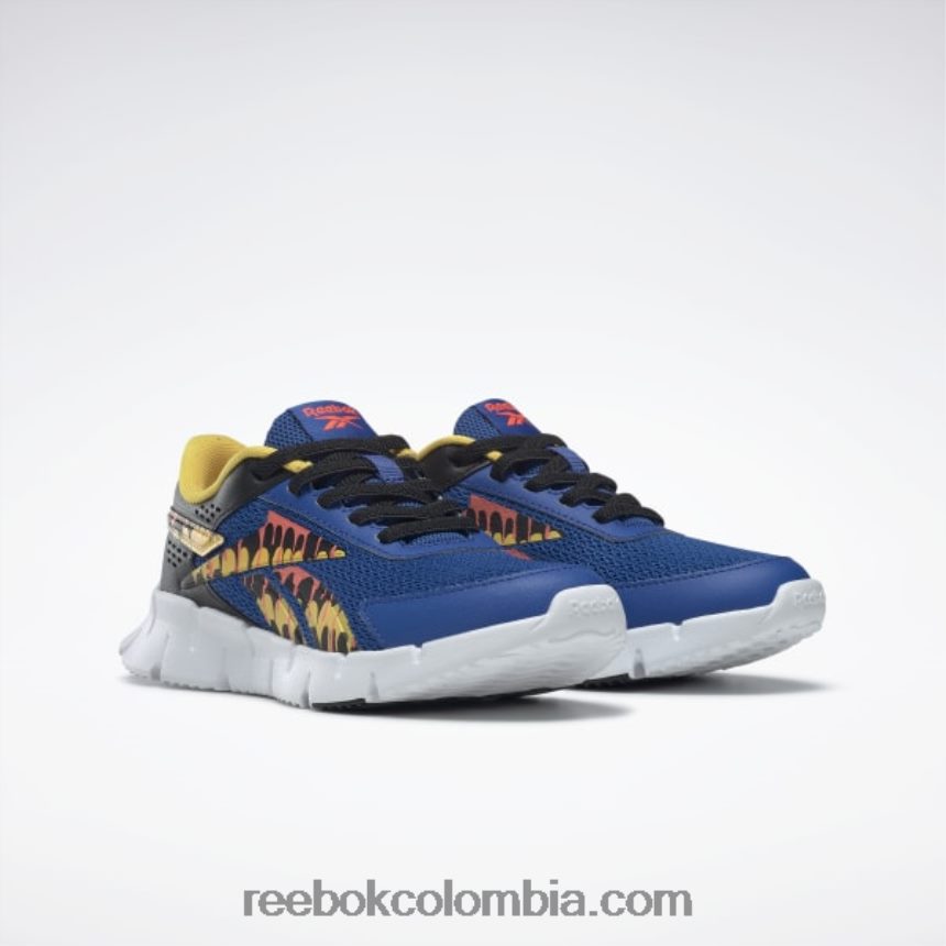 niños destello azul vectorial/núcleo negro/naranja zapatillas zig dynamica 2 - preescolar Reebok D260LP1383