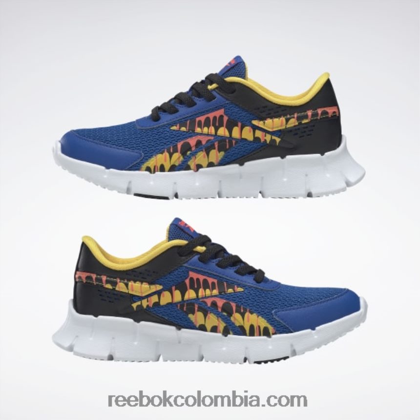 niños destello azul vectorial/núcleo negro/naranja zapatillas zig dynamica 2 - preescolar Reebok D260LP1383