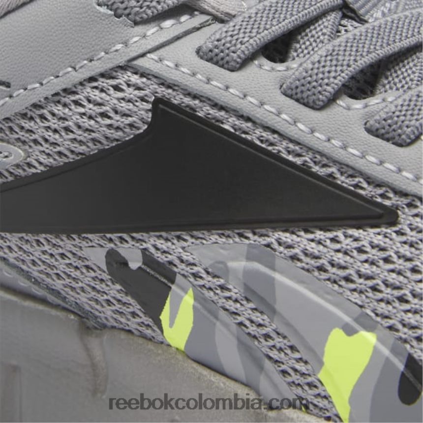 niños gris frío 4/núcleo negro/amarillo ácido zapatillas zig dynamica 2 - preescolar Reebok D260LP1382