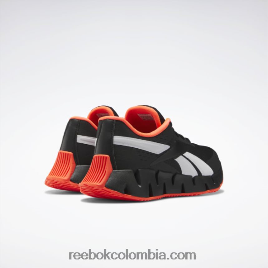 niños núcleo negro/naranja llamarada/ftwr blanco zapatos zig dynamica 2 - escuela primaria Reebok D260LP1374