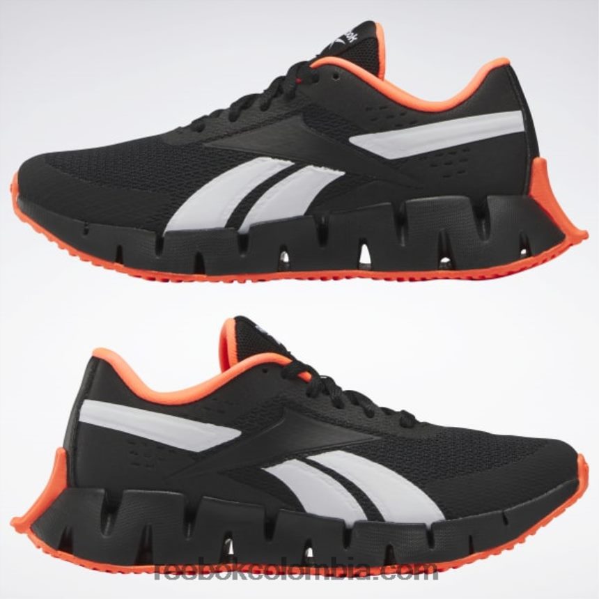 niños núcleo negro/naranja llamarada/ftwr blanco zapatos zig dynamica 2 - escuela primaria Reebok D260LP1374