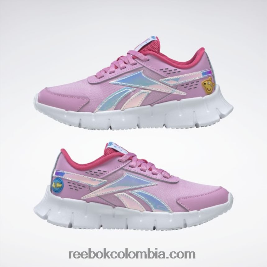 niños rosa icono/rosa intenso/blanco ftwr peppa pig zig dynamica 2 zapatillas - preescolar Reebok D260LP1405