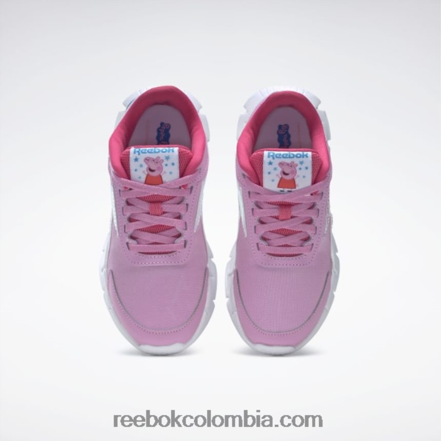 niños rosa icono/rosa intenso/blanco ftwr peppa pig zig dynamica 2 zapatillas - preescolar Reebok D260LP1405