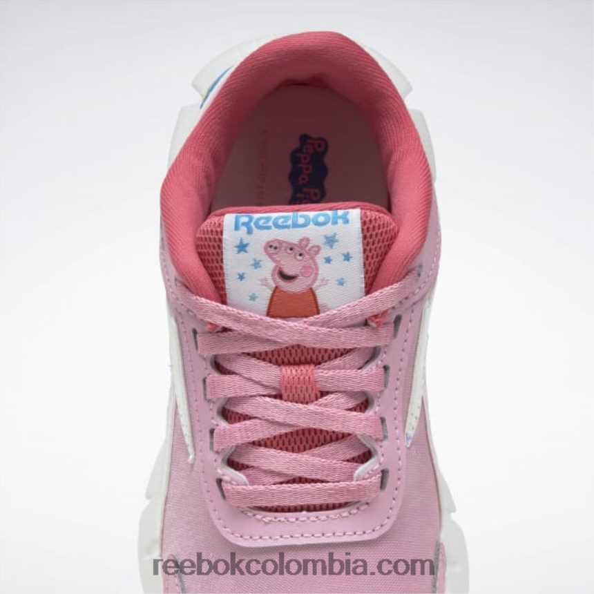 niños rosa icono/rosa intenso/blanco ftwr peppa pig zig dynamica 2 zapatillas - preescolar Reebok D260LP1405