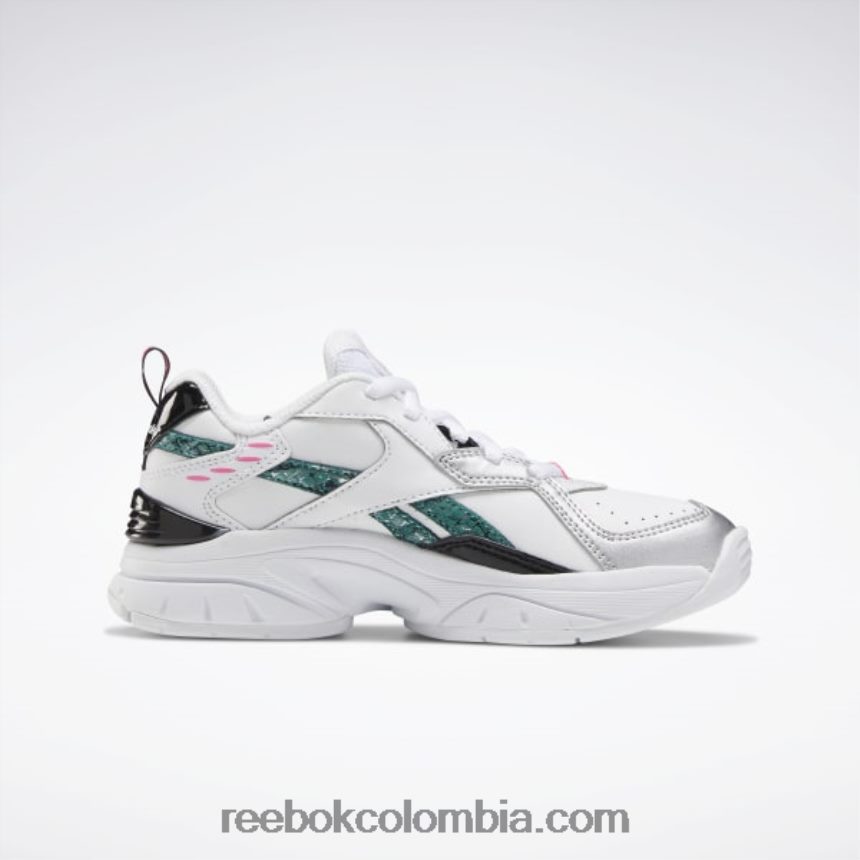 niños blanco/negro/totalmente verde azulado zapatos xeona - preescolar Reebok D260LP1454