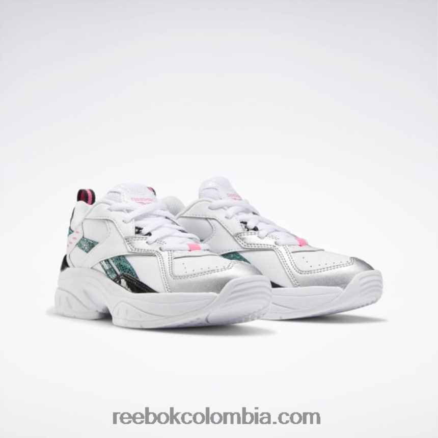 niños blanco/negro/totalmente verde azulado zapatos xeona - preescolar Reebok D260LP1454