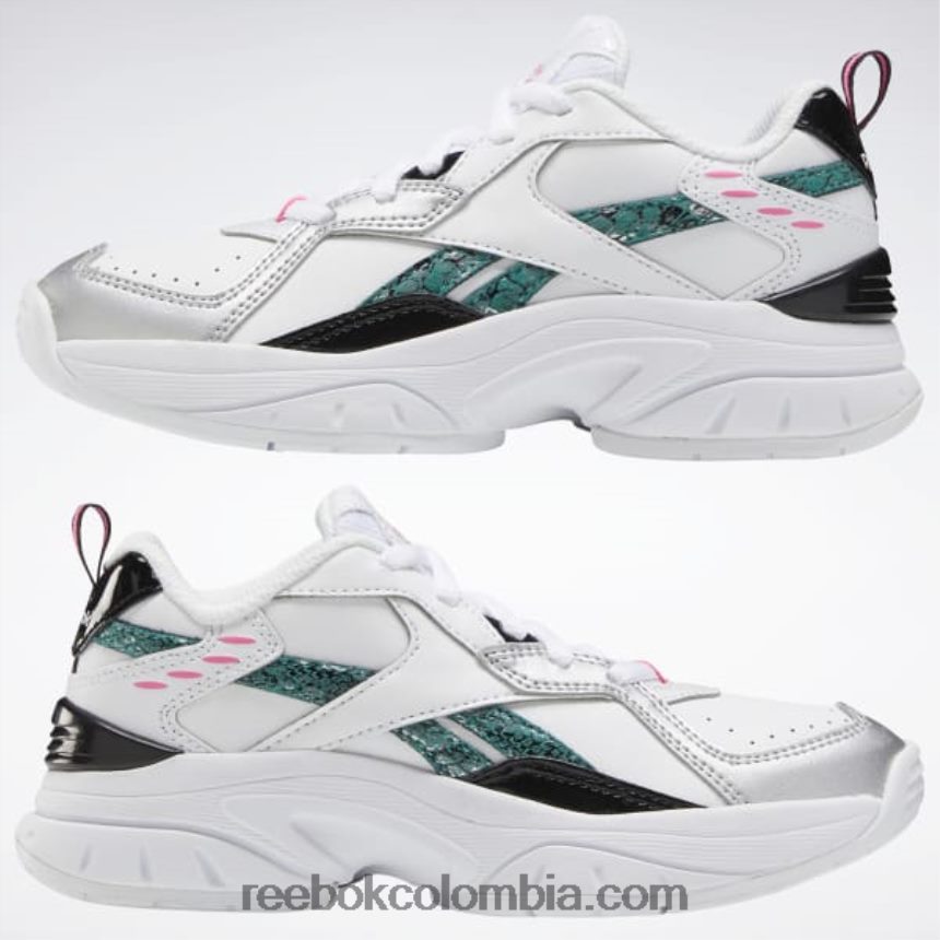 niños blanco/negro/totalmente verde azulado zapatos xeona - preescolar Reebok D260LP1454