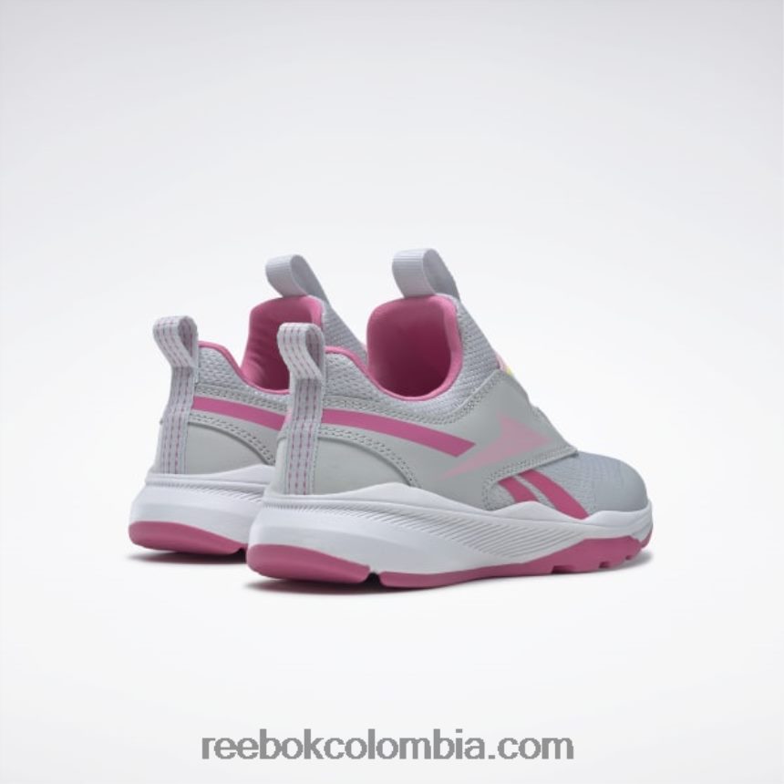 niños gris puro 2/rosa verdadero/blanco ftwr zapatillas sin cordones xt sprinter - preescolar Reebok D260LP1439
