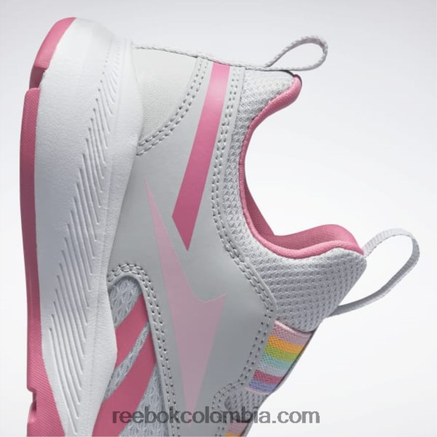 niños gris puro 2/rosa verdadero/blanco ftwr zapatillas sin cordones xt sprinter - preescolar Reebok D260LP1439