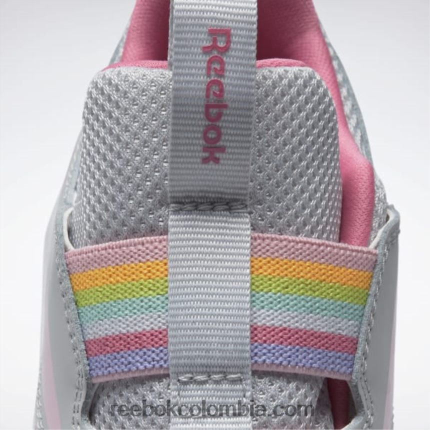 niños gris puro 2/rosa verdadero/blanco ftwr zapatillas sin cordones xt sprinter - preescolar Reebok D260LP1439