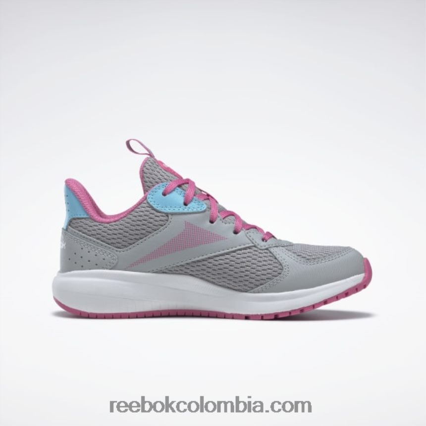 niños gris puro 3/rosa verdadero/azul digital zapatillas road supreme 4 - preescolar Reebok D260LP1441
