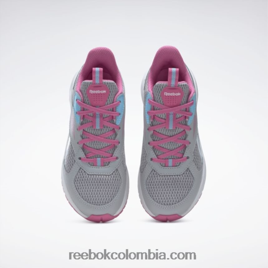 niños gris puro 3/rosa verdadero/azul digital zapatillas road supreme 4 - preescolar Reebok D260LP1441