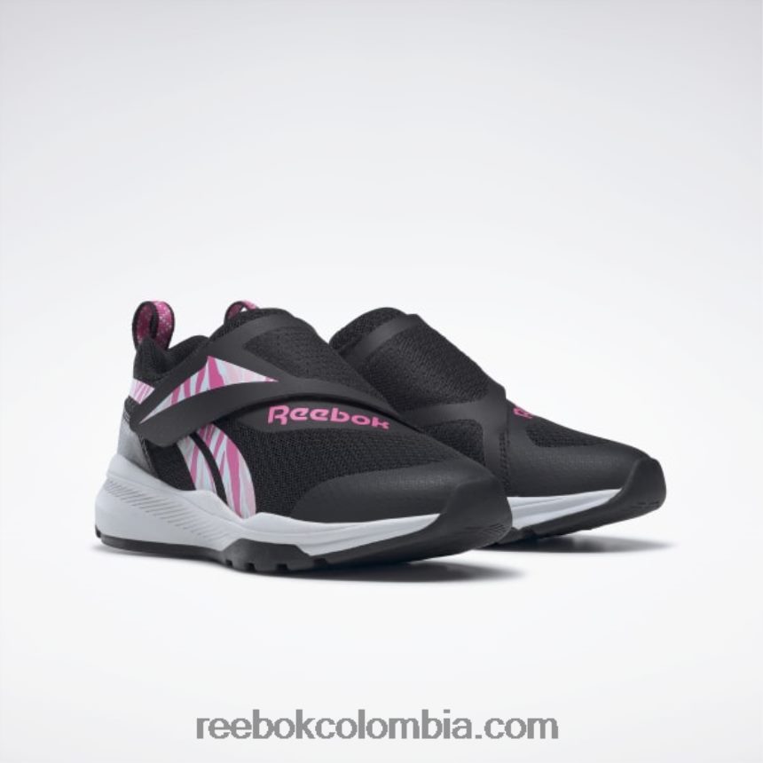 niños negro núcleo/rosa atómico/blanco ftwr zapatos de ajuste igual - preescolar Reebok D260LP1403