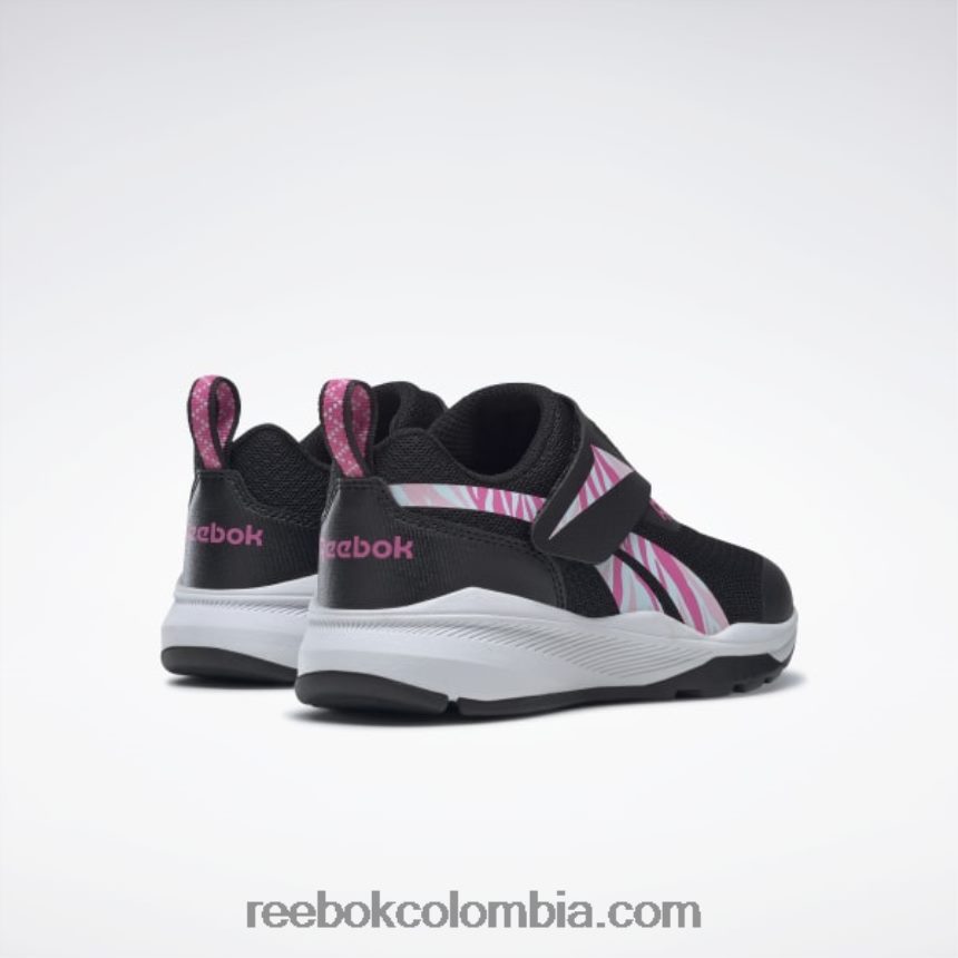 niños negro núcleo/rosa atómico/blanco ftwr zapatos de ajuste igual - preescolar Reebok D260LP1403