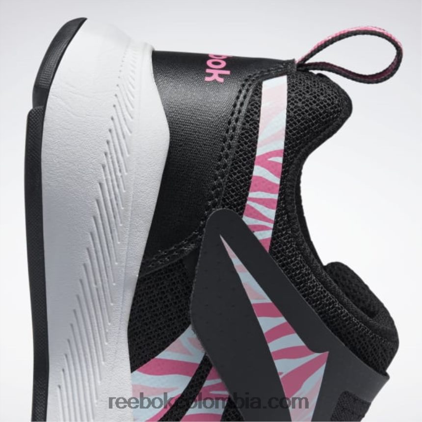 niños negro núcleo/rosa atómico/blanco ftwr zapatos de ajuste igual - preescolar Reebok D260LP1403