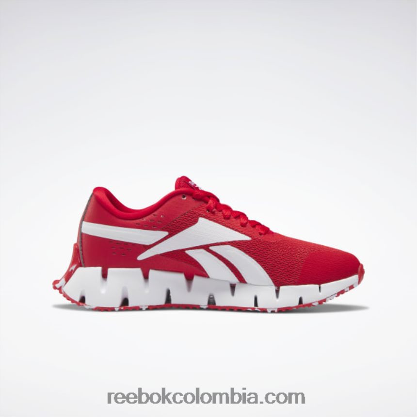niños vector rojo/ftwr blanco zapatos zig dynamica 2 - escuela primaria Reebok D260LP1416