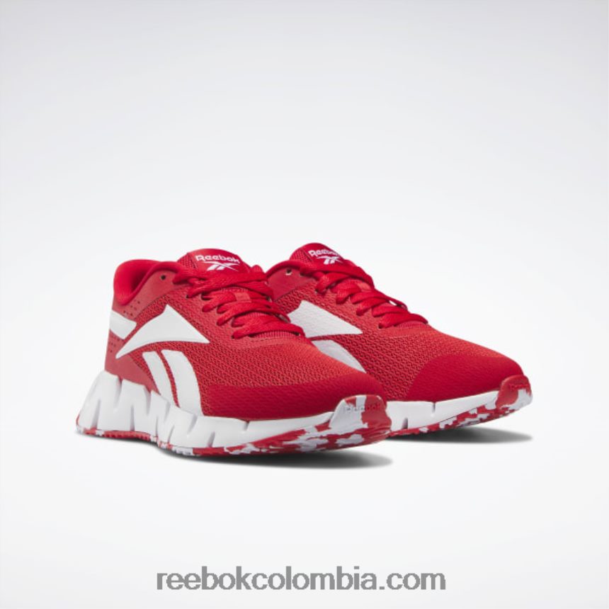 niños vector rojo/ftwr blanco zapatos zig dynamica 2 - escuela primaria Reebok D260LP1416