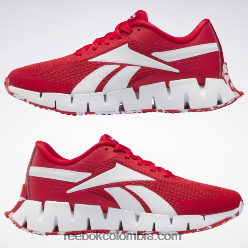 niños vector rojo/ftwr blanco zapatos zig dynamica 2 - escuela primaria Reebok D260LP1416